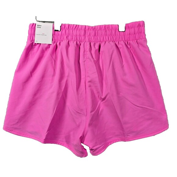 New Nike One Dri-FIT Pink 3" Brief-Lined Shorts Size L Loose Fit Hi-Ris 00013 - Picture 2 of 8